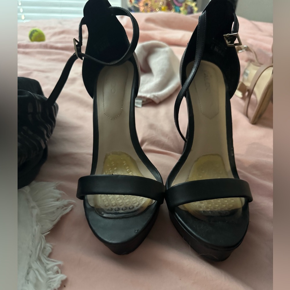 Women’s black Aldo’s platforms